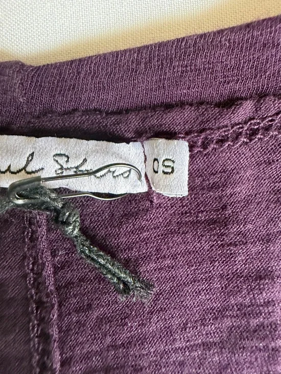 Michael Stars Trudy Crew Tee Supima Cotton Slub Color Gypsy (Eggplant) Small NWT - Picture 5 of 11